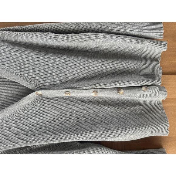 Hudson 100% Cotton Gray Button Up Knit Cardigan Sweater Women’s size Large - Picture 4 of 13